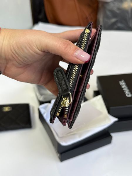 Жіночий шкіряний гаманець Chanel Classic Medium Wallet чорний зі золотом 978677986 фото