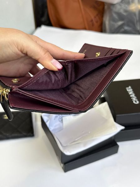 Жіночий шкіряний гаманець Chanel Classic Medium Wallet чорний зі золотом 978677986 фото