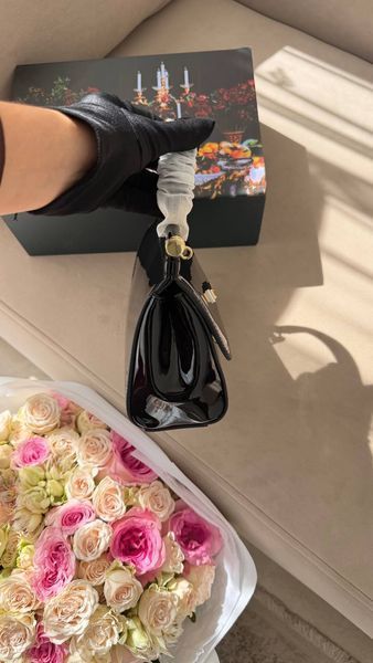Жіноча лакована сумка Dolce & Gabbana Sicily Black Gold 999733 фото