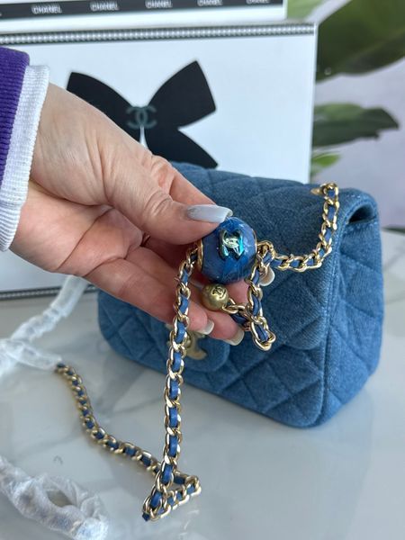 Джинсова сумка Chanel Denim Pearl Crush Mini Flap Bag 3543774 фото