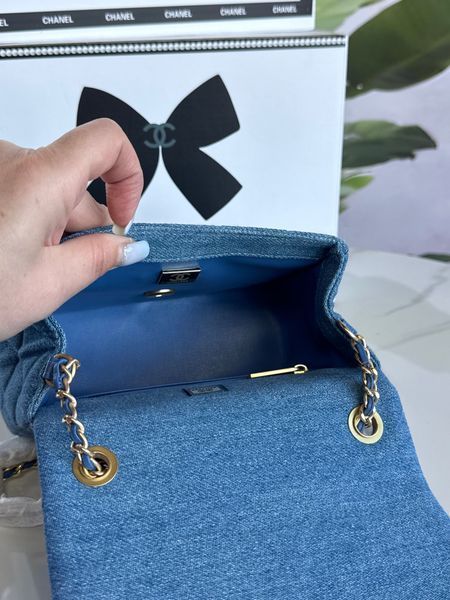 Джинсова сумка Chanel Denim Pearl Crush Mini Flap Bag 3543774 фото