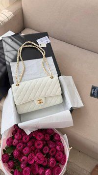 Жіноча шкіряна сумка Chanel Classic Flap Cream 333331111 фото