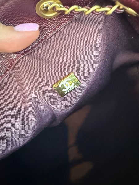 Жіноча сумка Chanel 25 Small Handbag Burgundy Caviar 658484 фото