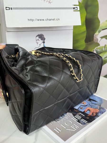 Жіноча сумка Chanel 25 Small Hobo Handbag Black Caviar 06785 фото