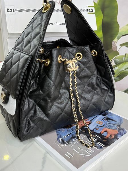Жіноча сумка Chanel 25 Small Hobo Handbag Black Caviar 06785 фото