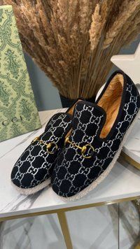 Жіночі лофери Gucci Horsebit Loafers з хутром Canvas 647474 фото