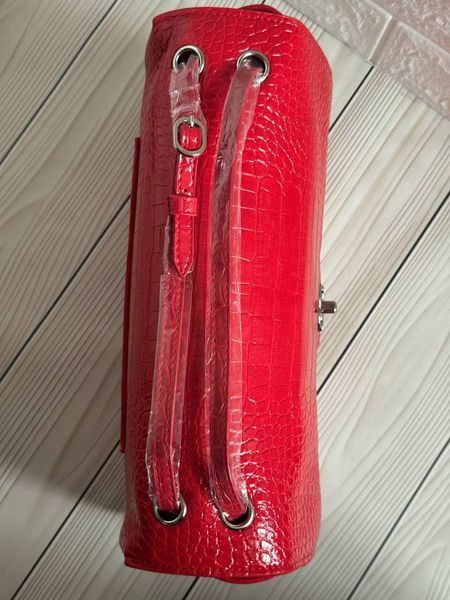 Жіноча лакована сумка Chanel Classic Maxi Flap Red Crocodile Silver  6644526 фото