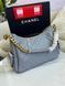 Жіноча шкіряна сумка Chanel Business Affinity Cargo Hobo сіра з золотом 64735 фото 4