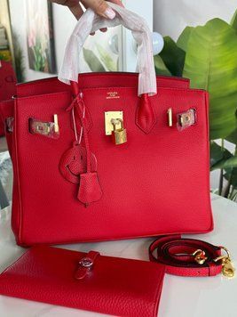 Жіноча шкіряна сумка Herm&egrave;s Birkin Red Gold  45869859 фото
