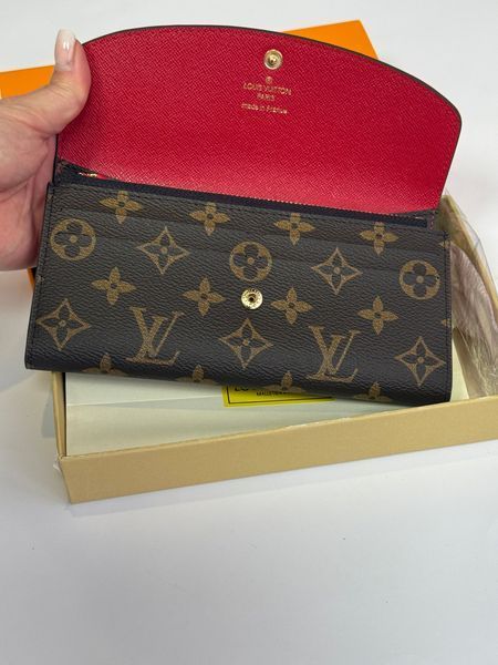 Жіночий гаманець Louis Vuitton Josephine Wallet Monogram з червоною кнопкою 6737878 фото