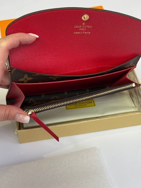 Жіночий гаманець Louis Vuitton Josephine Wallet Monogram з червоною кнопкою 6737878 фото