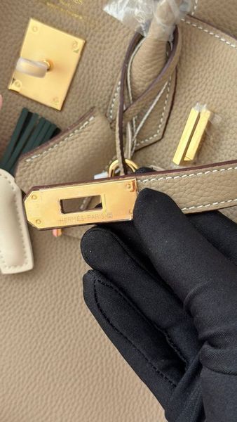 Жіноча сумка Herm&egrave;s Birkin 30 Etoupe Togo Gold Hardware 05452 фото