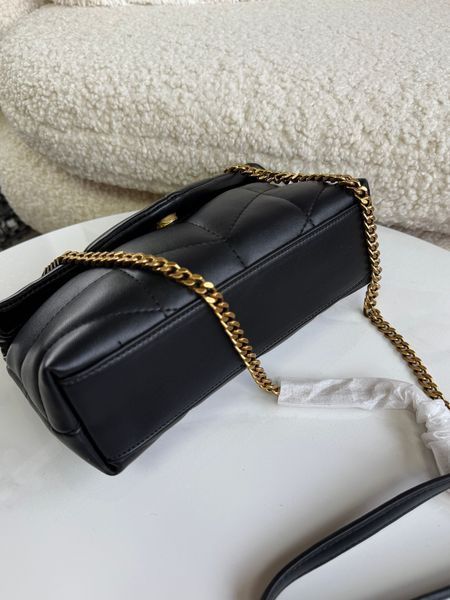 Жіноча шкіряна сумка Saint Laurent Loulou Puffer Toy Black Gold 11224567 фото