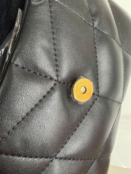 Жіноча шкіряна сумка Saint Laurent Loulou Puffer Toy Black Gold 11224567 фото