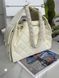 Жіноча шкіряна сумка Chanel Cargo Drawstring Bucket Bag молочно-кремова 54367325 фото 6