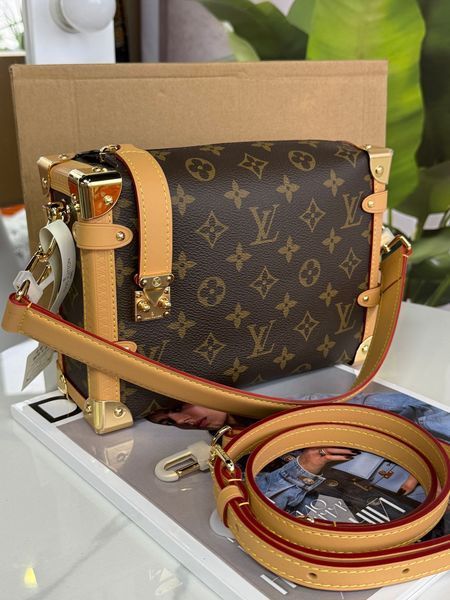 Жіноча сумка Louis Vuitton Petite Malle Souple Monogram Canvas Brown 895757 фото