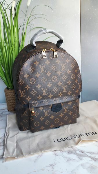 Жіночий шкіряний рюкзак Louis Vuitton Palm Springs Backpack Monogram Brown 998796 фото