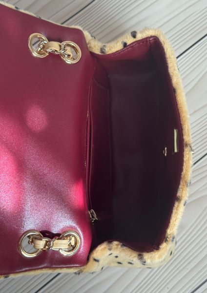 Жіноча хутряна сумка Chanel Classic Flap Polka Dot 78885 фото