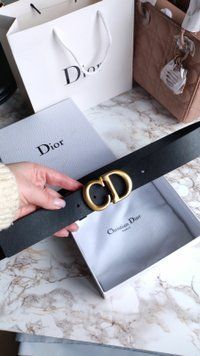 Жіночий шкіряний ремінь Dior CD Saddle Belt Black Gold 664647            фото