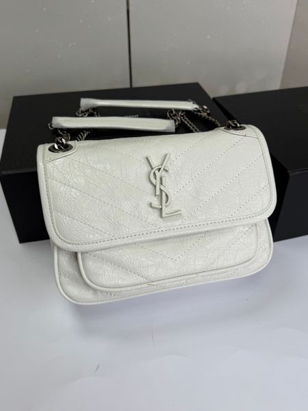 Жіноча шкіряна сумка Saint Laurent Niki White 7554432 фото