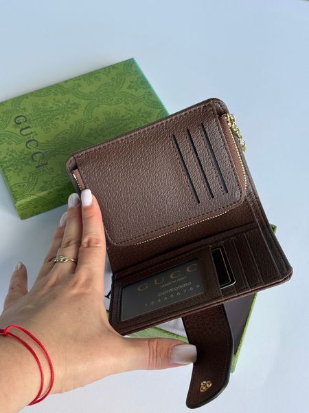 Жіночий гаманець Gucci Ophidia GG Medium Wallet коричневий канва 4242 фото