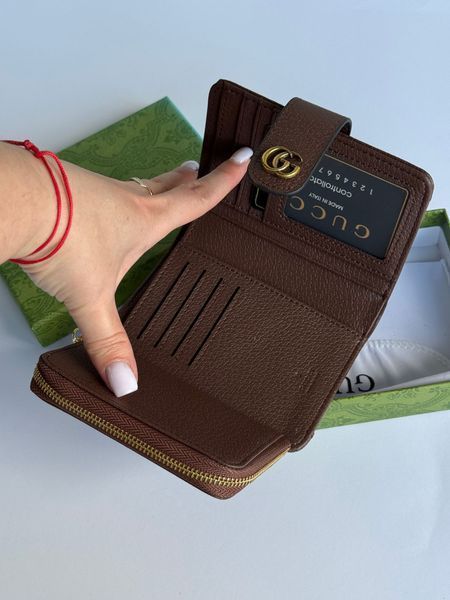 Жіночий гаманець Gucci Ophidia GG Medium Wallet коричневий канва 4242 фото