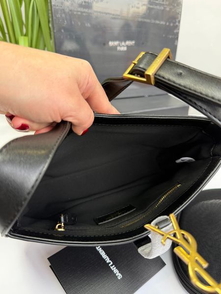 Жіноча шкіряна сумка Saint Laurent Le 5 &agrave; 7 чорна 3453 фото