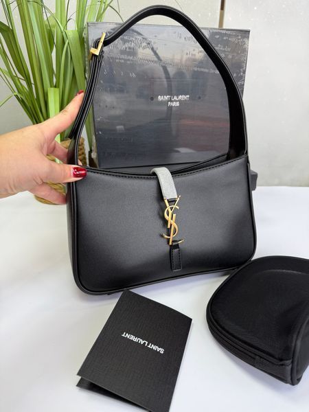Жіноча шкіряна сумка Saint Laurent Le 5 &agrave; 7 чорна 3453 фото