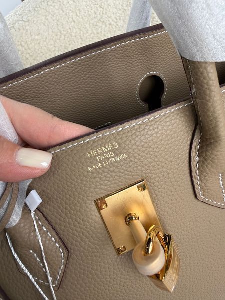 Жіноча шкіряна сумка Herm&egrave;s Birkin Etoupe Gold 352646 фото