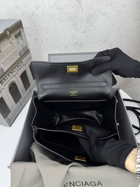 Шкіряна сумка Balenciaga Rodeo Black  66637 фото