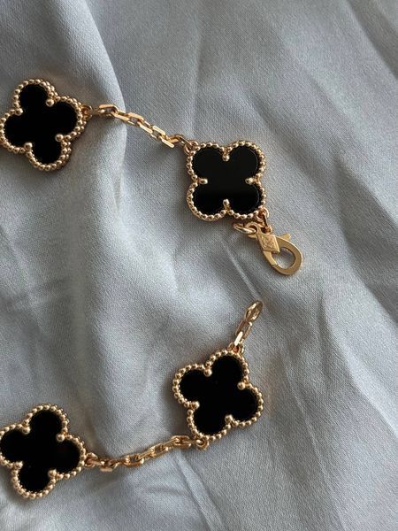 Браслет Van Cleef & Arpels Vintage Alhambra 5 мотивів Онікс 4442552 фото