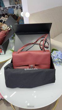 Велика жіноча сумка Chanel Maxi Flap Bag 2026 бордова шкіра Caviar 3332566 фото