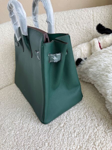 Жіноча шкіряна сумка Herm&egrave;s Birkin Green Gold 57757 фото