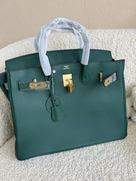 Жіноча шкіряна сумка Herm&egrave;s Birkin Green Gold 57757 фото