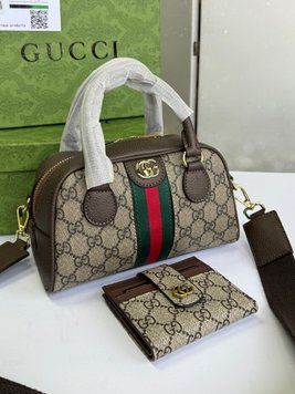 Жіноча шкіряна сумка Gucci Ophidia GG Boston Bag 86858 фото