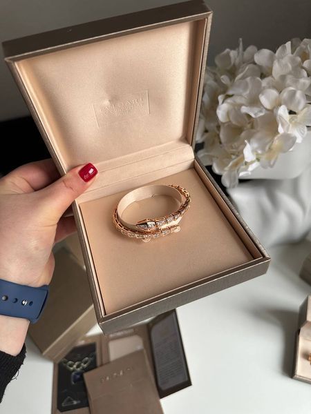 Ювелірний браслет Bvlgari Serpenti Viper Rose Gold  666633 фото