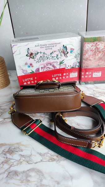 Жіноча шкіряна сумка Gucci Horsebit 1955 GG Supreme  907807 фото