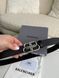Шкіряний ремінь Balenciaga BB Large Belt Black Silver 00665405 фото 3