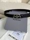 Шкіряний ремінь Balenciaga BB Large Belt Black Silver 00665405 фото 2