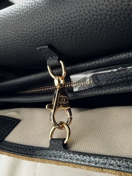 Жіноча замшева сумка Chanel Kelly Mini Shopping Bag Beige Black 436636 фото