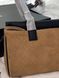 Жіноча замшева сумка Chanel Kelly Mini Shopping Bag Beige Black 436636 фото 14